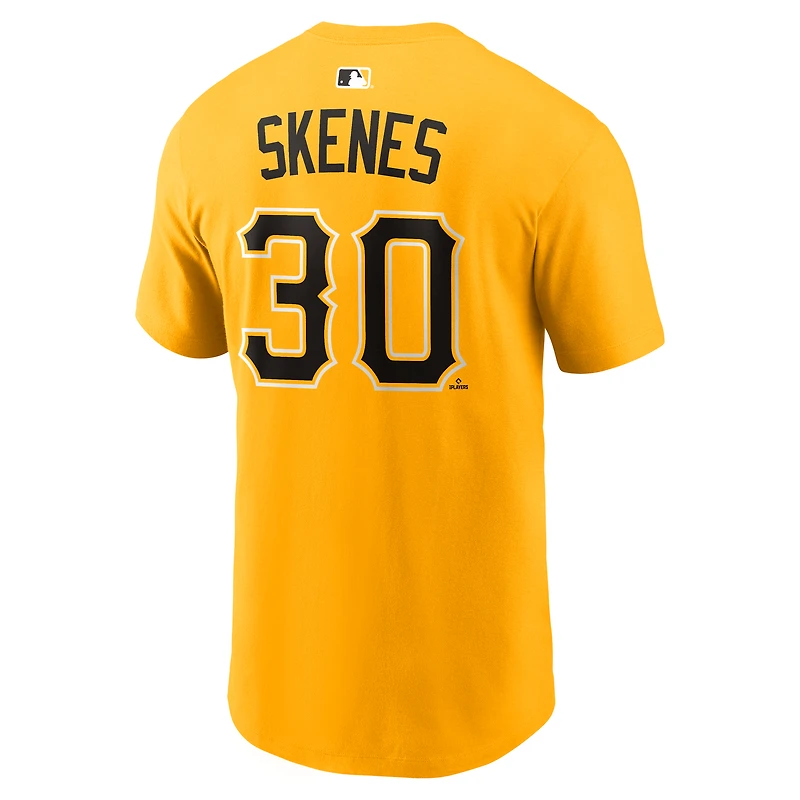 Men's Nike Paul Skenes Gold Pittsburgh Pirates Name & Number T-Shirt