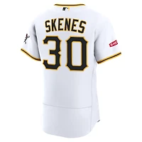 Men's Nike Paul Skenes White Pittsburgh Pirates Home Authentic Sponsor Patch Jersey
