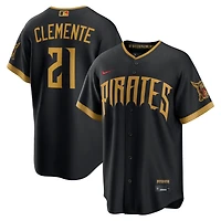 Men's Nike Roberto Clemente Black Pittsburgh Pirates 2026 City Connect Stadium Jersey