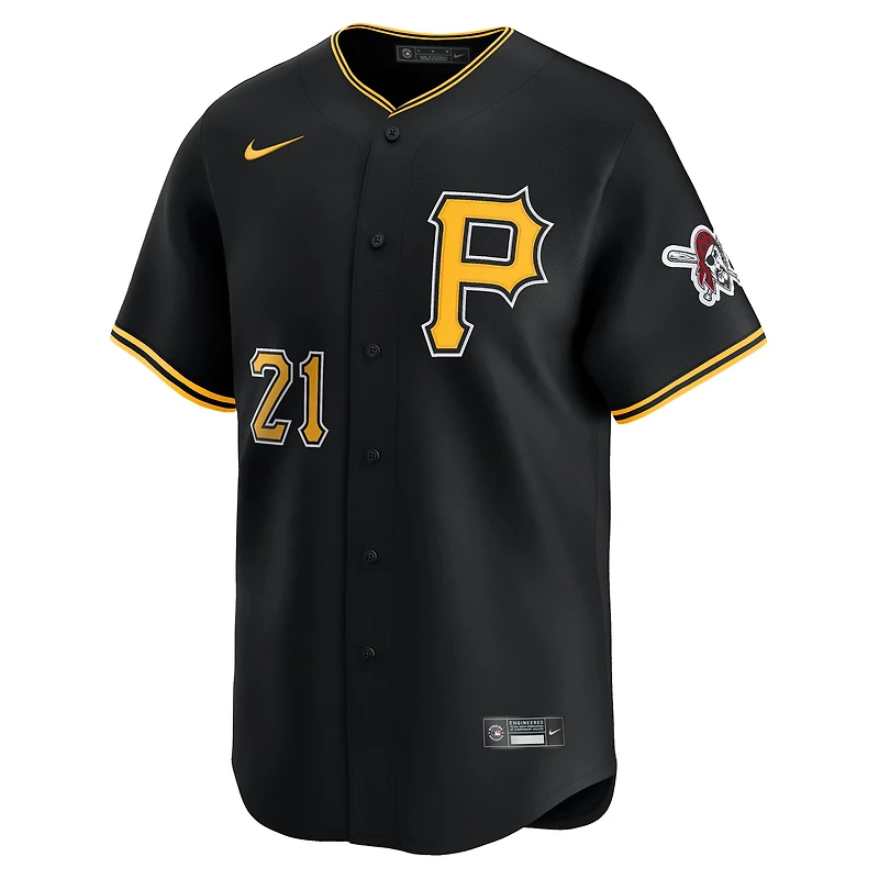 Maillot Nike Roberto Clemente noir pour homme des Pirates de Pittsburgh, édition limitée alternative