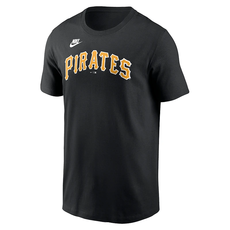 T-shirt Nike Roberto Clemente pour hommes, noir, Pittsburgh Pirates Fuse, nom et numéro