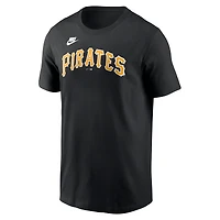T-shirt Nike Roberto Clemente pour hommes, noir, Pittsburgh Pirates Fuse, nom et numéro