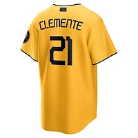 Maillot de joueur réplique Nike Roberto Clemente doré Pittsburgh Pirates City Connect pour homme