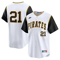 Men's Nike Roberto Clemente Gray Pittsburgh Pirates Throwback Cooperstown Collection Limited Jersey