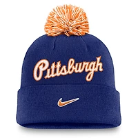 Men's Nike  Royal Pittsburgh Pirates Peak Cuffed Knit Hat with Pom