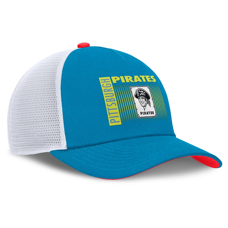 Casquette de camionneur ajustable Nike Teal Pittsburgh Pirates Neon 90s Rise pour homme