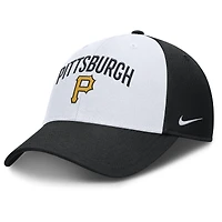 Men's Nike White/Black Pittsburgh Pirates Club Performance Adjustable Hat