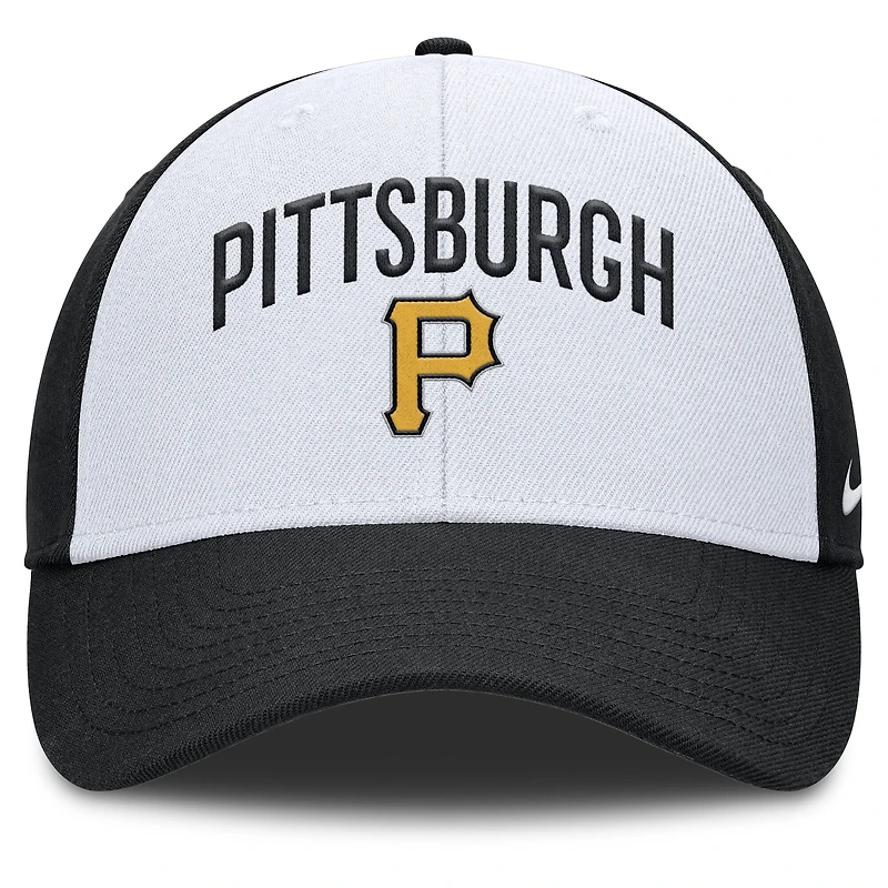 Men's Nike White/Black Pittsburgh Pirates Club Performance Adjustable Hat