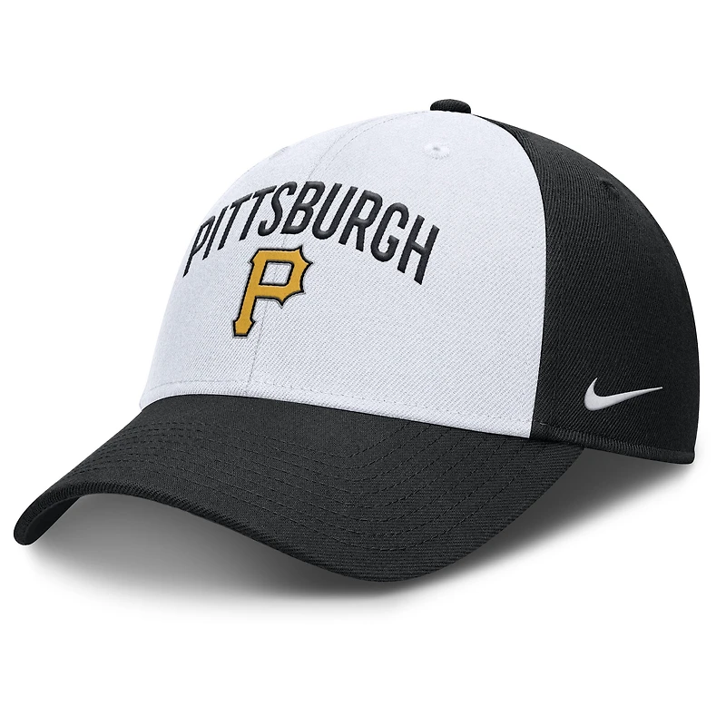 Casquette ajustable Nike blanche/noire Pittsburgh Pirates Club Performance pour homme