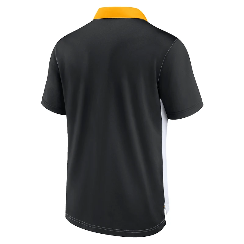 Men's Nike  White/Black Pittsburgh Pirates Rewind Stripe Polo