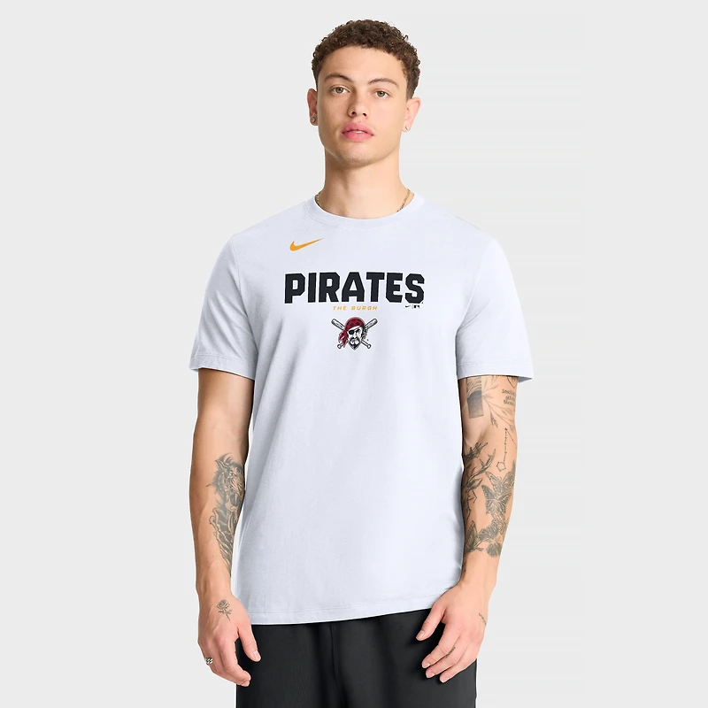 Men's Nike White Pittsburgh Pirates Bold Team Name T-Shirt