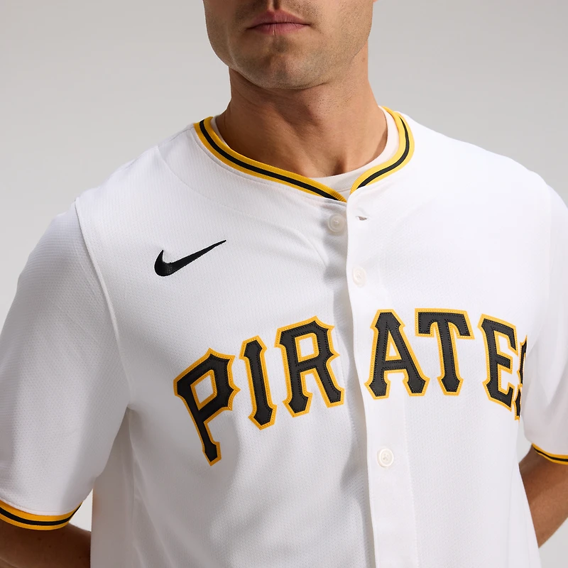 Maillot Nike blanc à domicile des Pirates de Pittsburgh pour homme