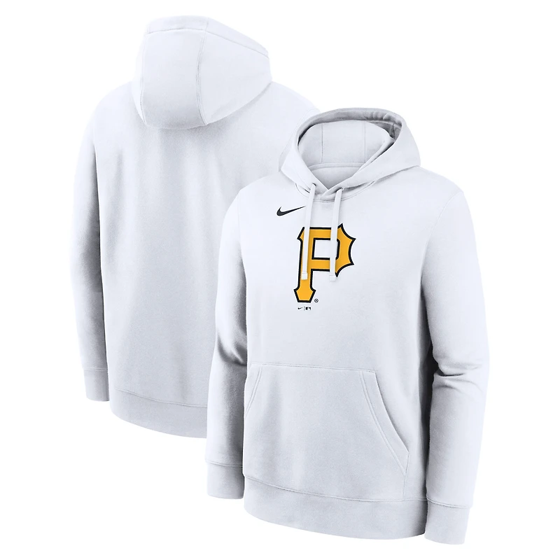 Men's Nike White Pittsburgh Pirates Logo Club Hoodie
