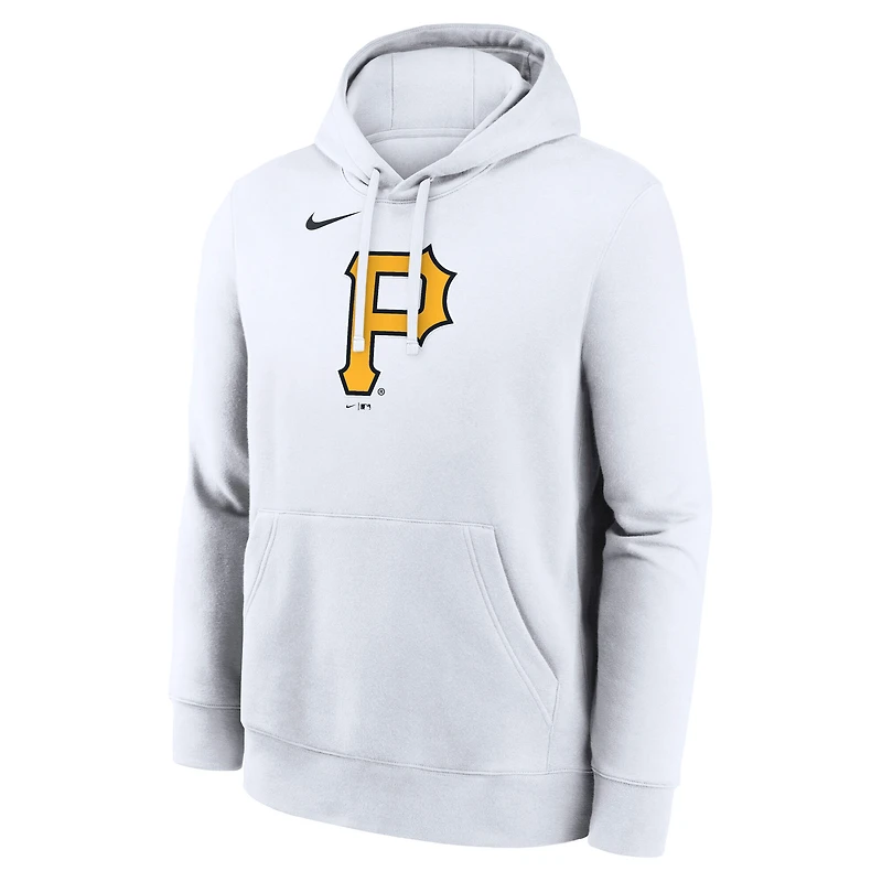 Men's Nike White Pittsburgh Pirates Logo Club Hoodie