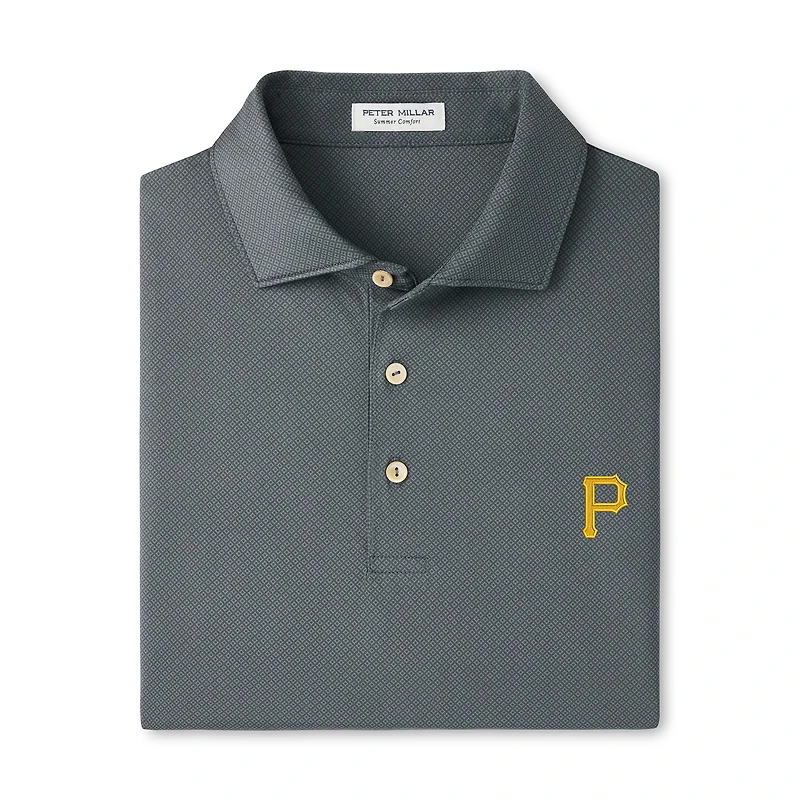 Polo de performance Peter Millar gris Pittsburgh Pirates Hugo pour homme
