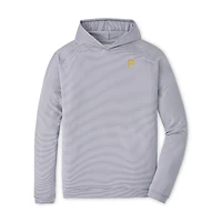 Men's Peter Millar Gray Pittsburgh Pirates Pine Sugar Stripe Performance Hoodie