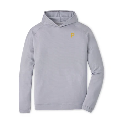 Men's Peter Millar Gray Pittsburgh Pirates Pine Sugar Stripe Performance Hoodie