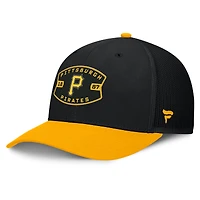 Men's Pittsburgh Pirates Fanatics Black/Gold Cutoff Adjustable Trucker Hat