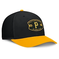 Men's Pittsburgh Pirates Fanatics Black/Gold Cutoff Adjustable Trucker Hat