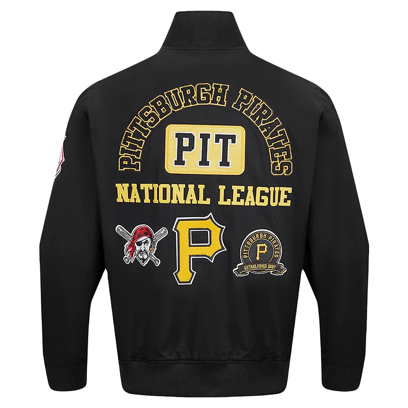 Men's Pro Standard Black Pittsburgh Pirates Area Code Twill Full-Zip Jacket