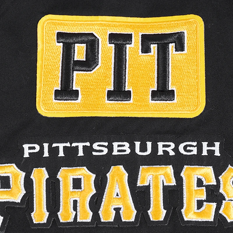 Men's Pro Standard Black Pittsburgh Pirates Area Code Twill Full-Zip Jacket