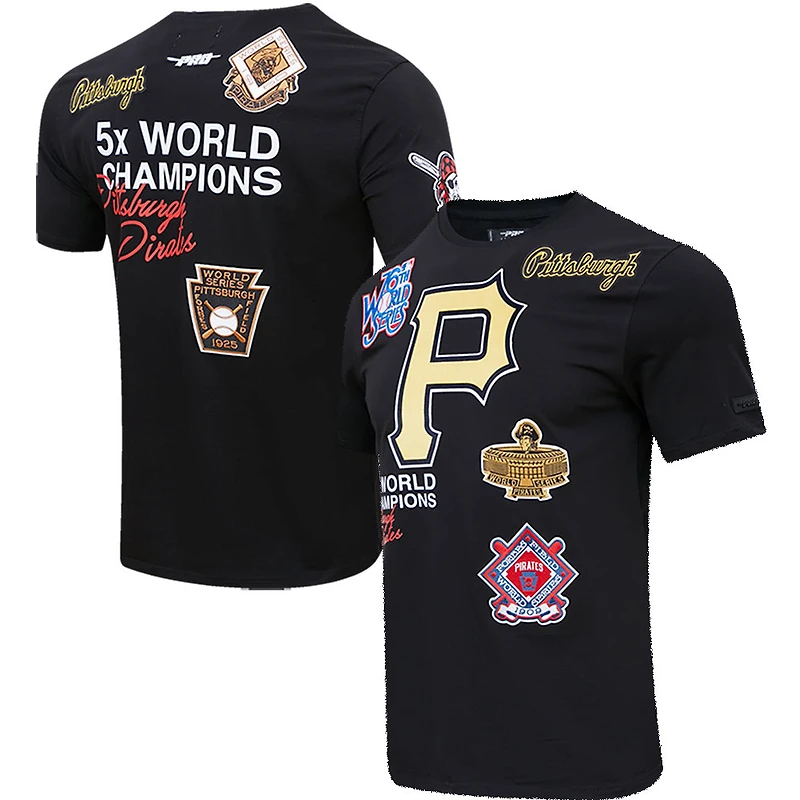 T-shirt pour homme Pro Standard Black Pittsburgh Pirates Championship