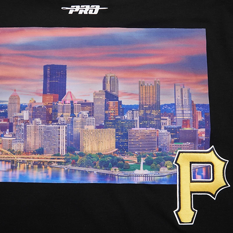 T-shirt noir Pro Standard pour hommes, paysage urbain des Pirates de Pittsburgh