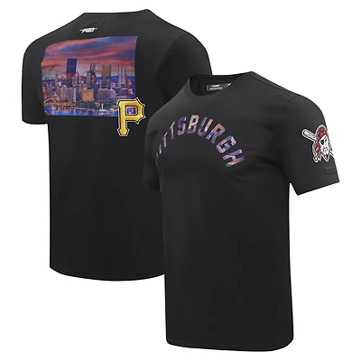 T-shirt noir Pro Standard pour hommes, paysage urbain des Pirates de Pittsburgh