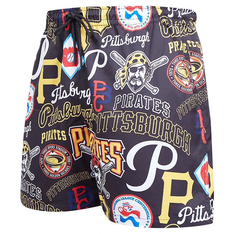 Short tissé noir Pro Standard des Pirates de Pittsburgh pour hommes