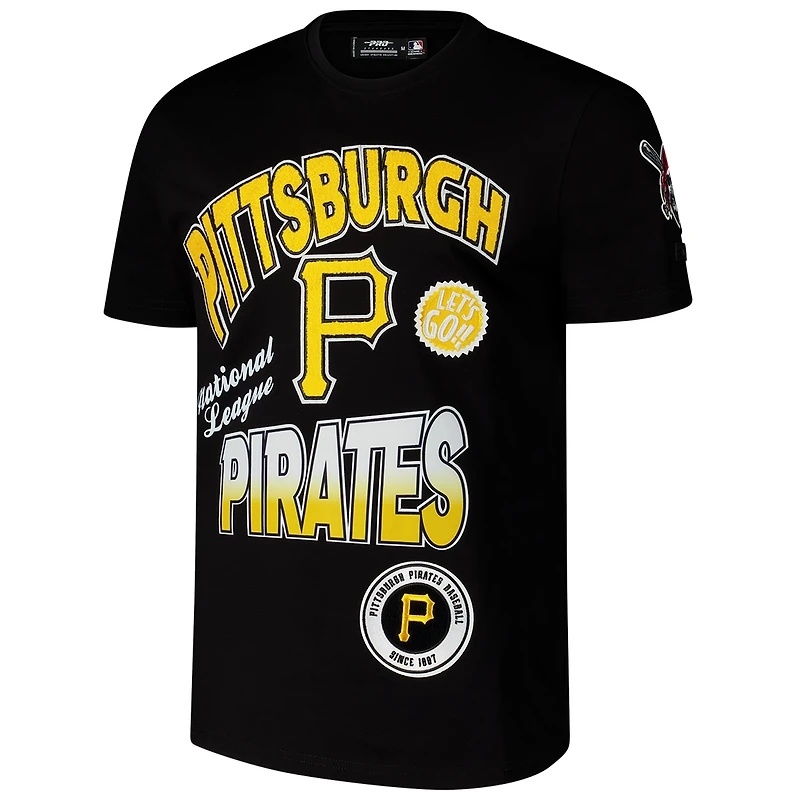 Men's Pro Standard Black Pittsburgh Pirates Turn It Up Dropped Shoulder T-Shirt