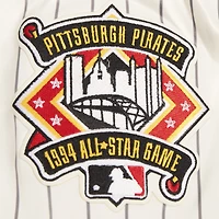Men's Pro Standard Cream Pittsburgh Pirates Cooperstown Collection Pinstripe Retro Classic Satin Full-Snap Jacket