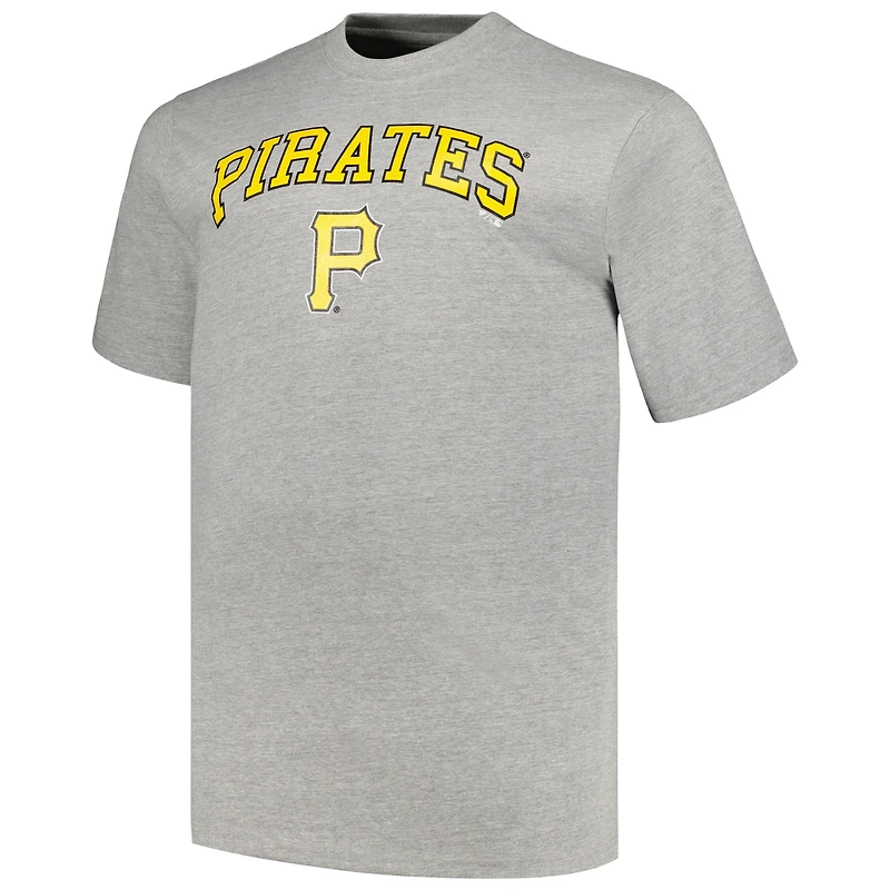 Pack de t-shirts Pittsburgh Pirates noirs/gris chiné pour hommes, grandes tailles