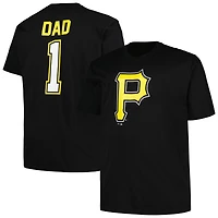 Men's Profile Black Pittsburgh Pirates Big & Tall #1 Dad T-Shirt