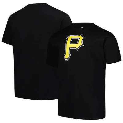 T-shirt à logo principal Big & Tall des Pirates de Pittsburgh pour hommes, noir
