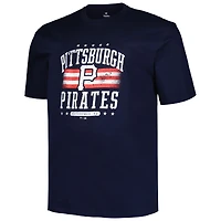 T-shirt Americana pour hommes, profil bleu marine, Pittsburgh Pirates, grand et