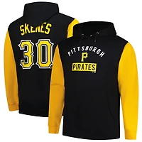 Sweat à capuche en polaire noir pour homme Paul Skenes, grand et gabarit, Pirates de Pittsburgh