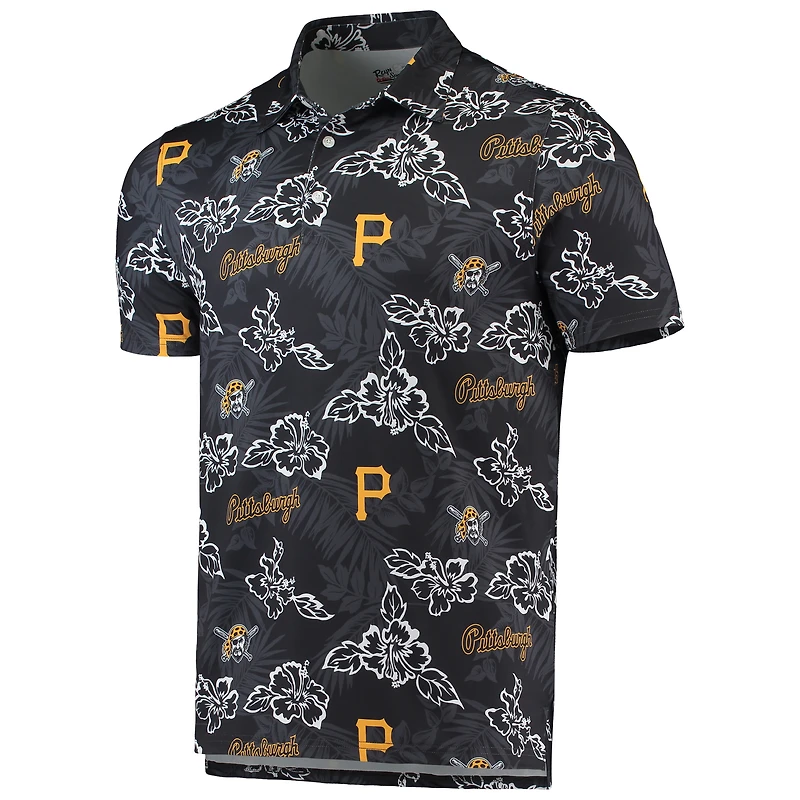 Polo Performance Reyn Spooner pour homme des Pirates de Pittsburgh, noir