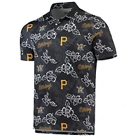 Polo Performance Reyn Spooner pour homme des Pirates de Pittsburgh, noir