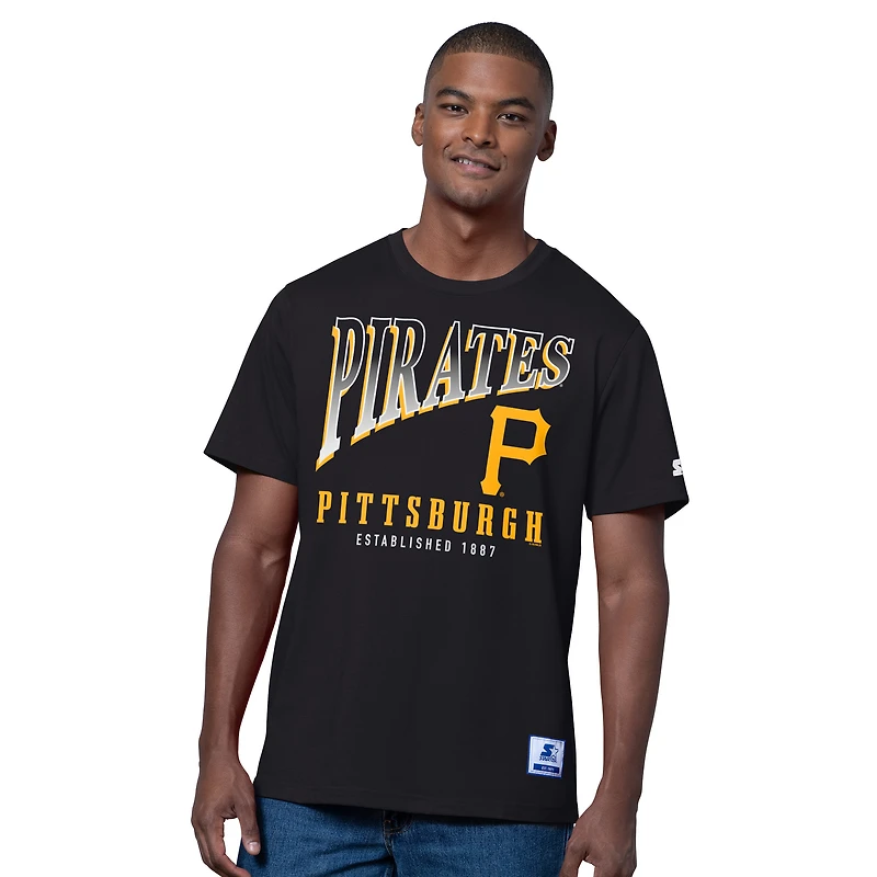 Men's Starter  Black/Heather Gray Pittsburgh Pirates Two-Pack T-Shirt Set