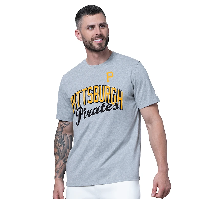 Men's Starter Black/Heather Gray Pittsburgh Pirates Two-Pack T-Shirt Set