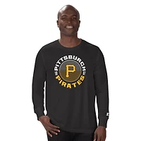 Men's Starter Black Pittsburgh Pirates Halftime Long Sleeve T-Shirt
