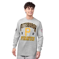 Men's Starter  Heather Gray/Black Pittsburgh Pirates Two-Pack Long Sleeve & Short T-Shirt Set