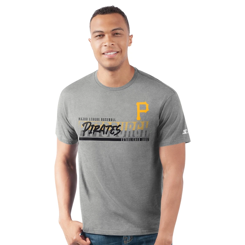 T-shirt d'équipe Prime Time des Pirates de Pittsburgh pour hommes, gris chiné
