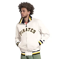Veste universitaire zippée Starter blanche Pittsburgh Pirates The Captain Cooperstown Logo pour homme