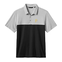 Polo tri-blend gris/noir TravisMathew des Pirates de Pittsburgh Home Run Leader pour homme