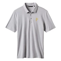 Polo tri-blend gris TravisMathew pour homme, motif éliminatoire des Pirates de Pittsburgh