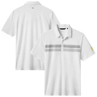 Polo tri-blend blanc Top Recruit des Pirates de Pittsburgh pour homme TravisMathew