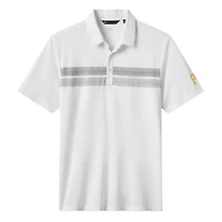 Polo tri-blend blanc Top Recruit des Pirates de Pittsburgh pour homme TravisMathew