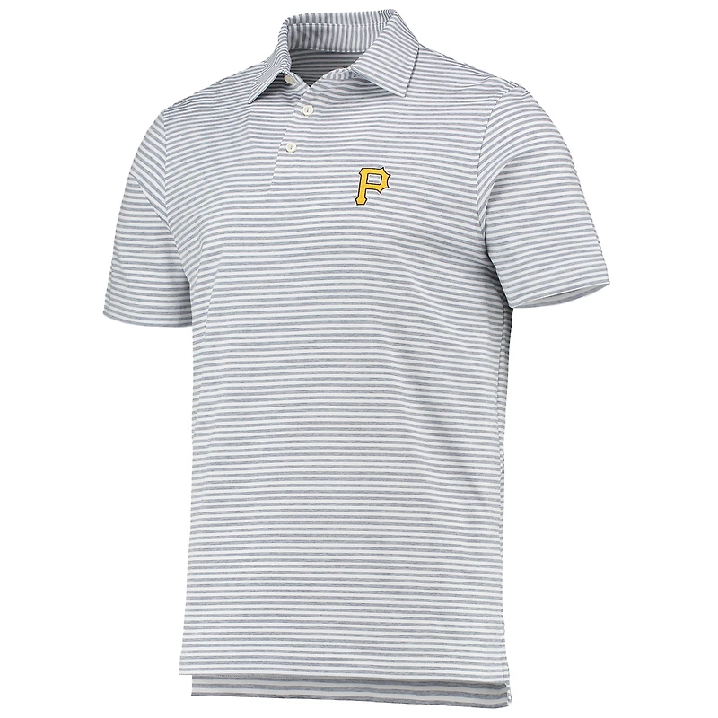 Men's Vineyard Vines Gray Pittsburgh Pirates Heathered Winstead Sankaty Polo