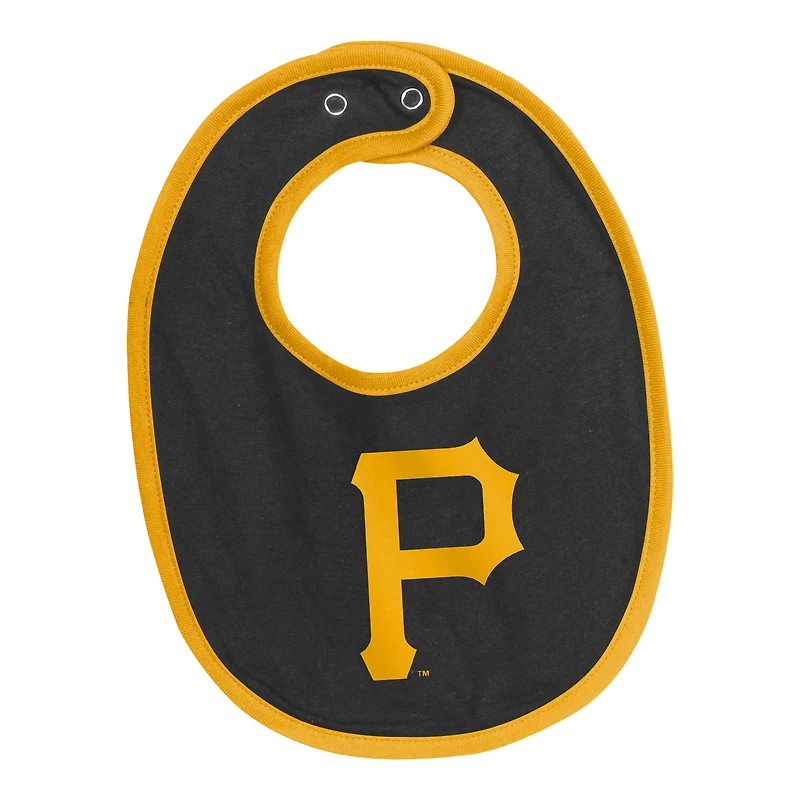 Ensemble body, bob et chaussons pour nouveau-né des Pirates de Pittsburgh blancs